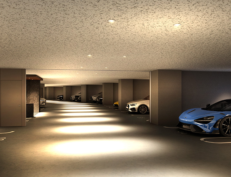 地下駐車場完成予想CG
