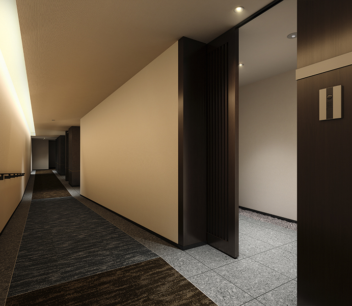 1階共用廊下完成予想CG