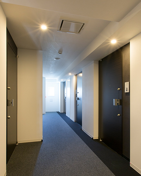 ホテルライクな内廊下
