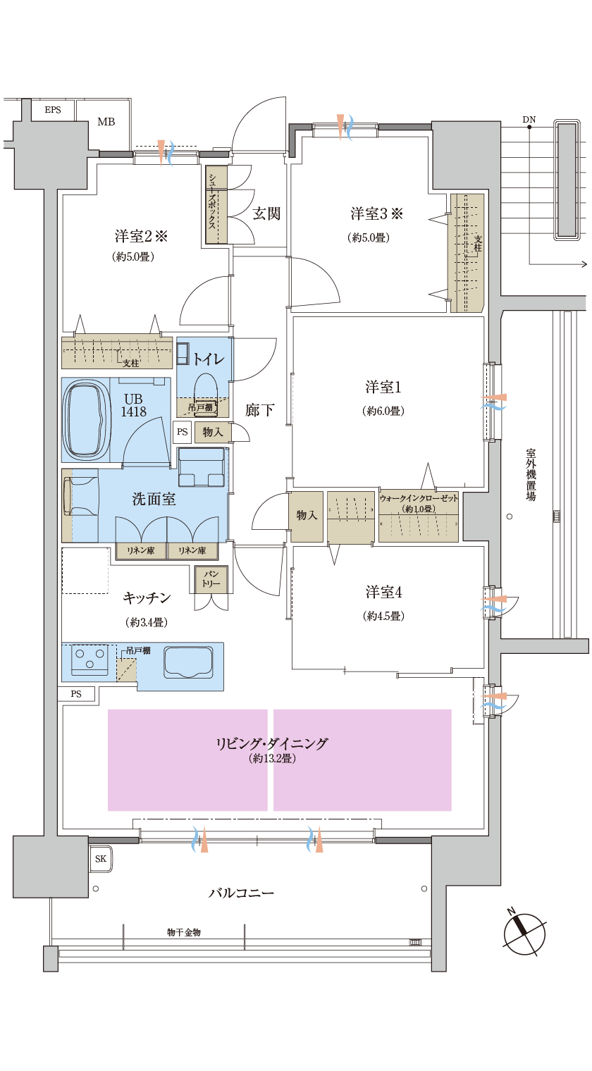 K2 type 間取り図
