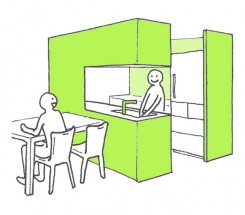 セミオープンキッチン セミオープンキッチン