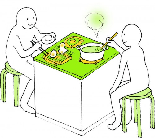 座って作業 座って作業