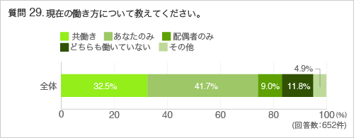 質問29. 現在の働き方について教えてください。
