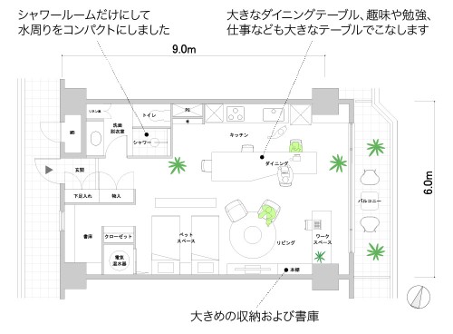 間取り図 -一人で行く「一人の時間を楽しむための隠れ家」(プランC)