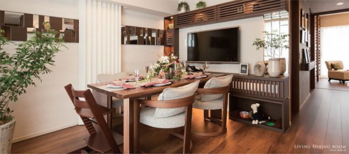 玄関から入るとすぐリビング