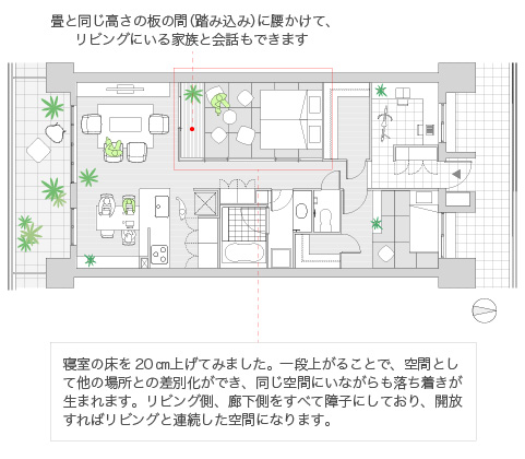 RT013「段差で寝室を高くする」（Plan 39）