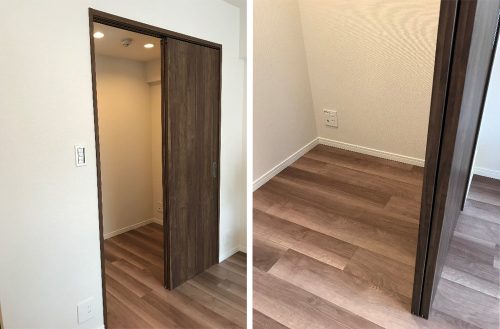 家具なしの状態 / 壁に下地を入れているのでDIYで加工が出来ます。コンセントも用意しました。