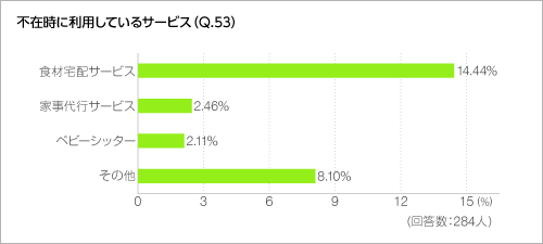 不在時に利用しているサービス(Q.53) 不在時に利用しているサービス(Q.53)