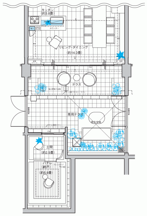 はなれのある家〜上鷺宮の家<間取り図>
