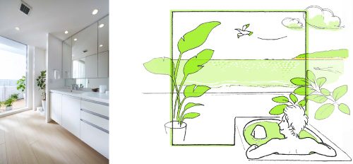 RT008「バルコニーに続くお風呂」(Plan11)