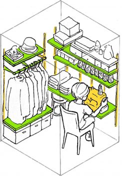 ②仕事以外の趣味の場（ミシン工房）