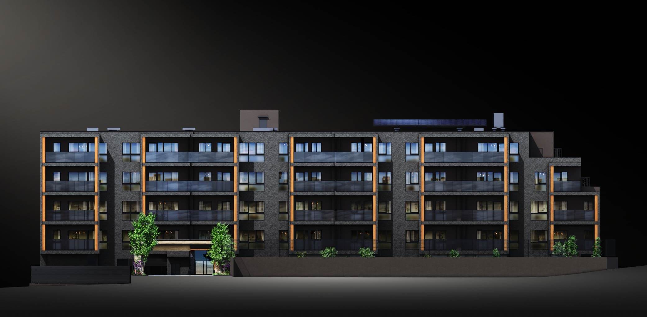 南東側外観完成予想CG