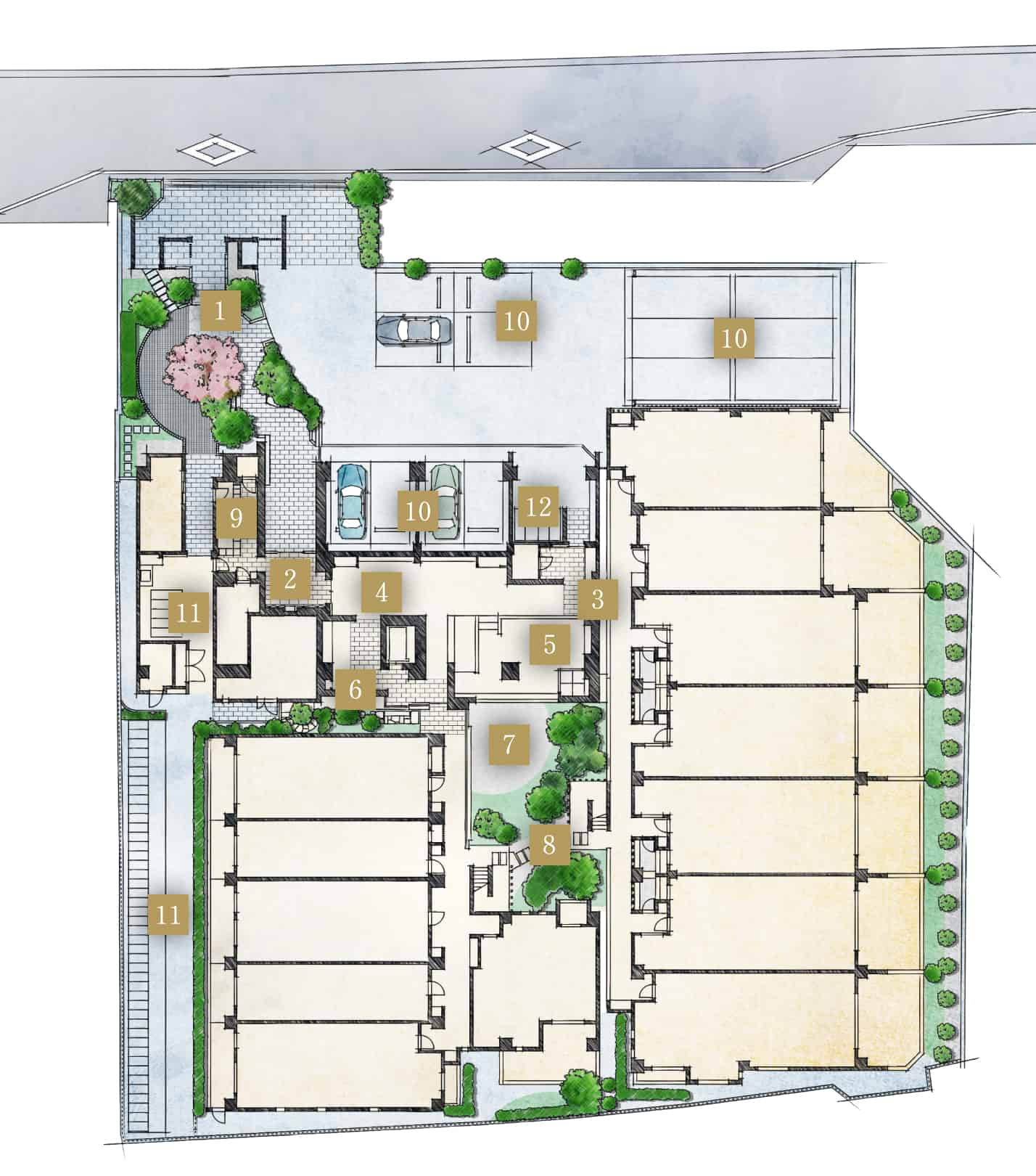 敷地配置イラスト