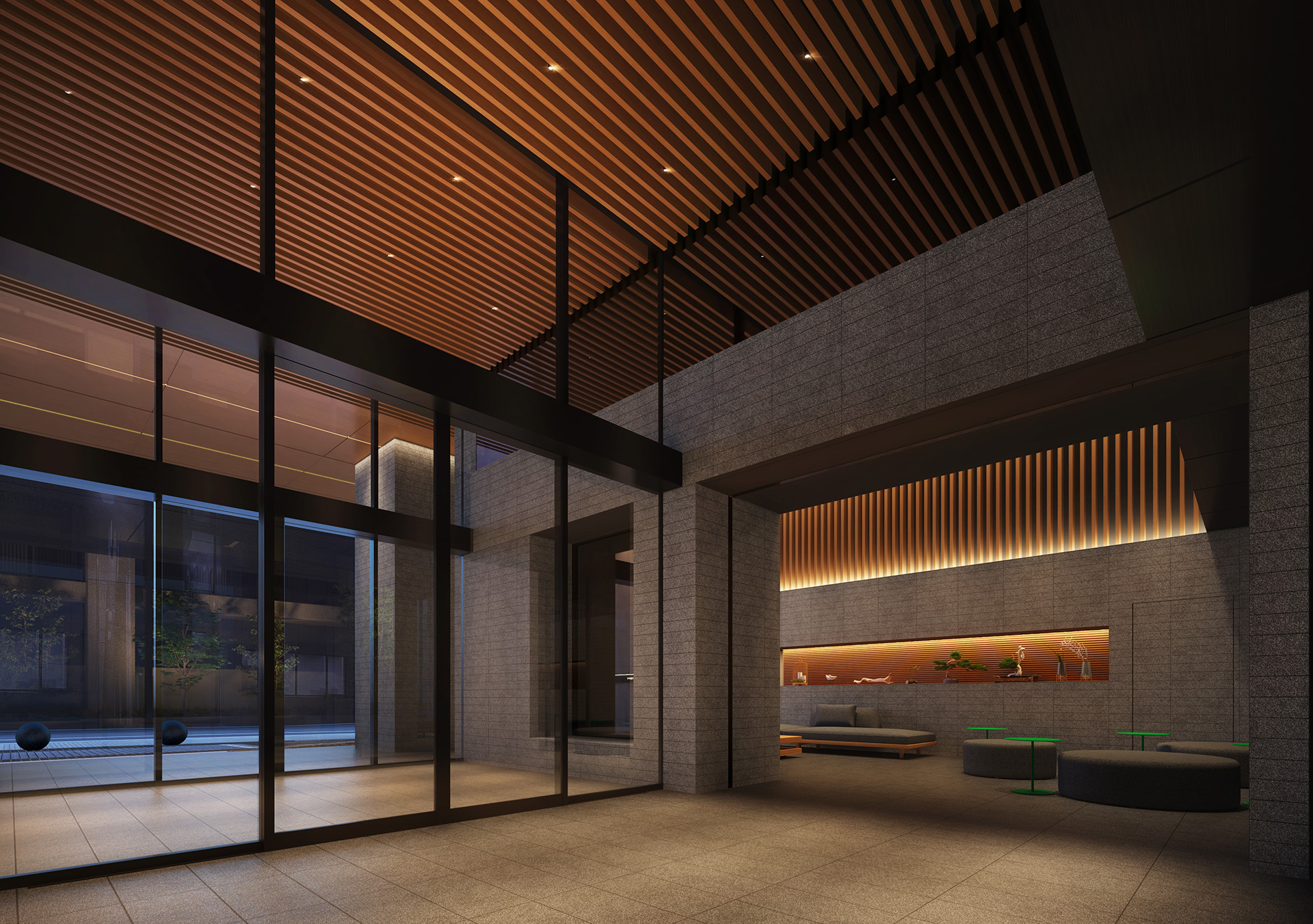 エントランスホール・ラウンジ完成予想CG