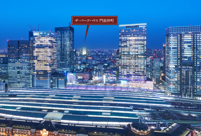 リストランテヒロ丸ビル（約3.3km）より現地方向を望む