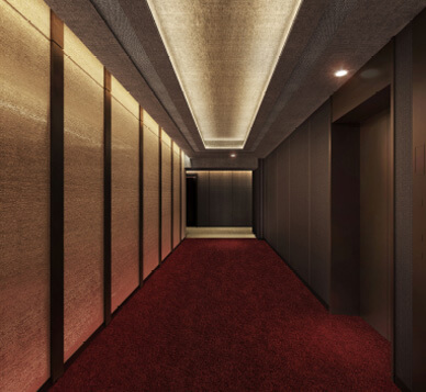 エレベーターホール（4階～33階）完成予想CG