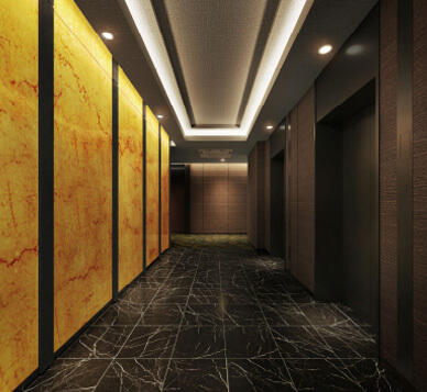 エレベーターホール（34階・35階）完成予想CG