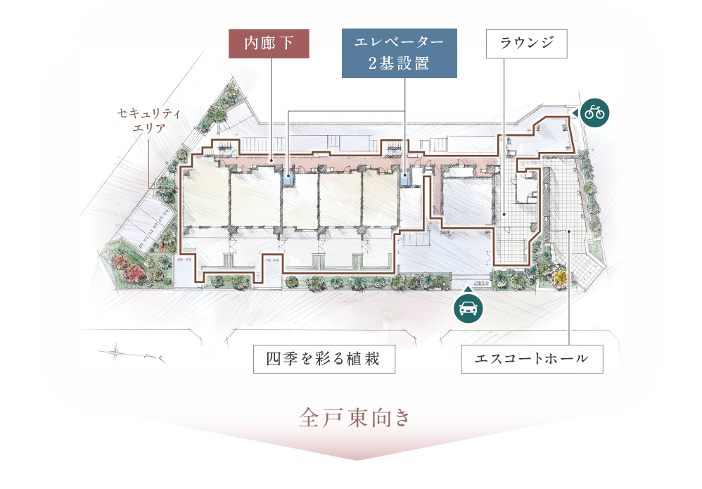 敷地配置イメージイラスト