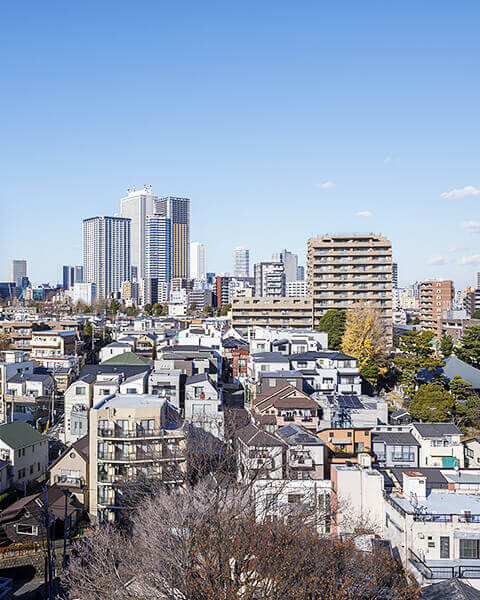 上層階からは開放感ある眺望