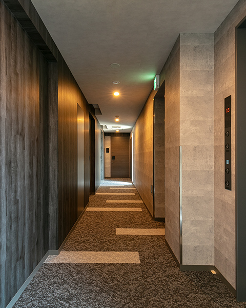 ホテルライクな内廊下