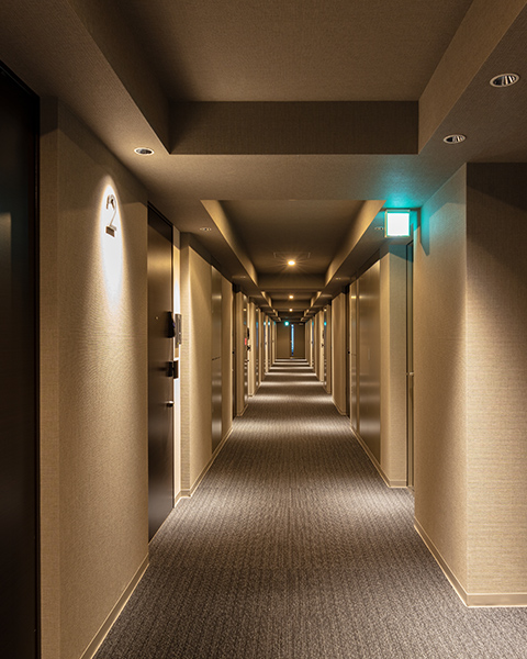 ホテルライクな内廊下