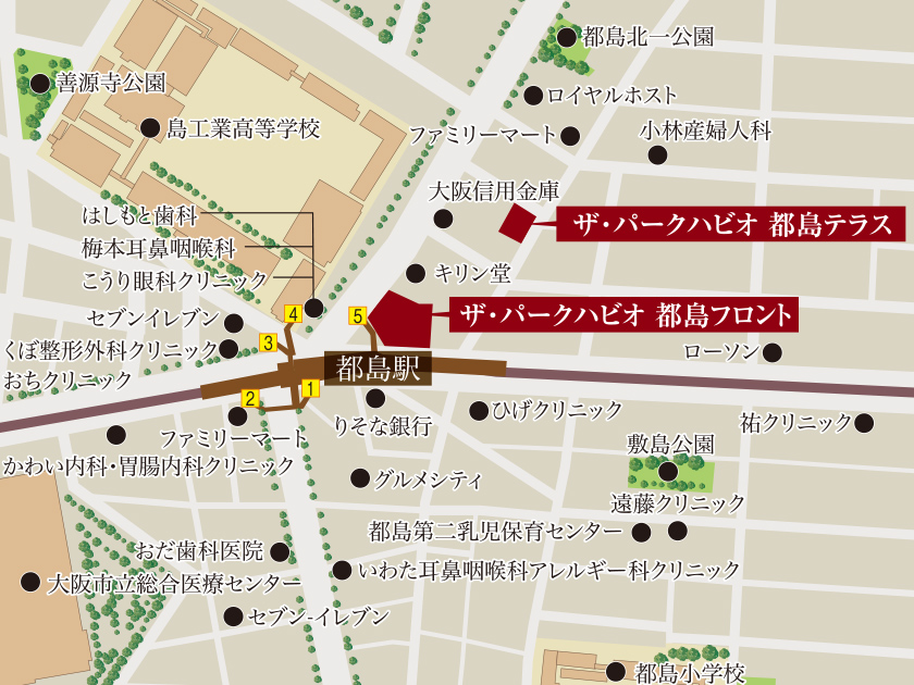 現地周辺案内図