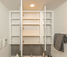 洗面三面鏡裏収納