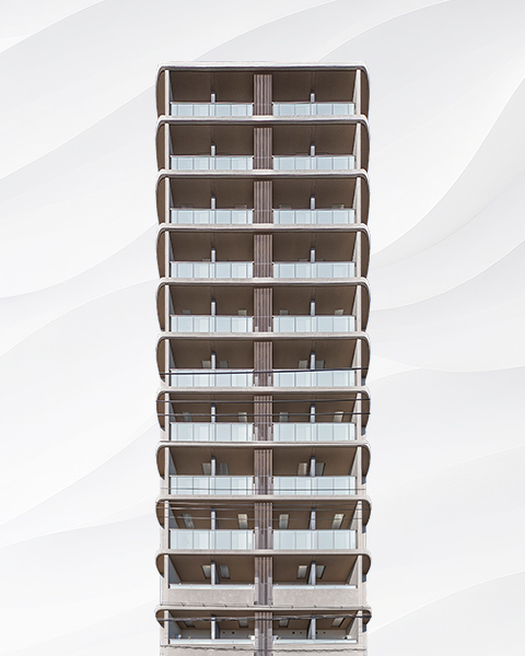 曲線が印象的なデザインレジデンス