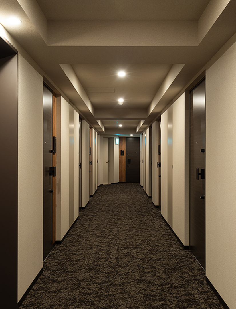 ホテルライクな内廊下設計