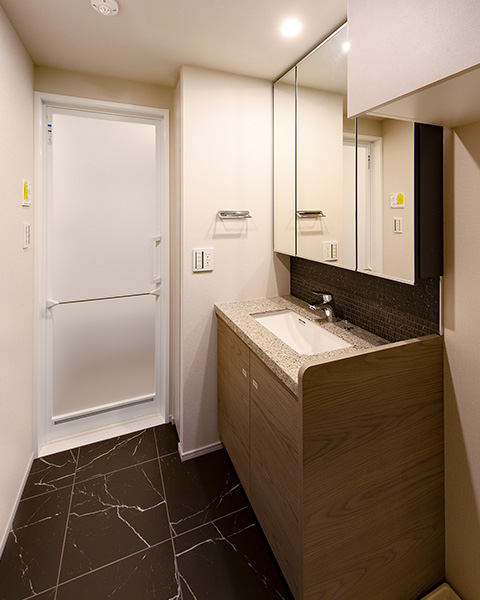 清潔感のある洗面室